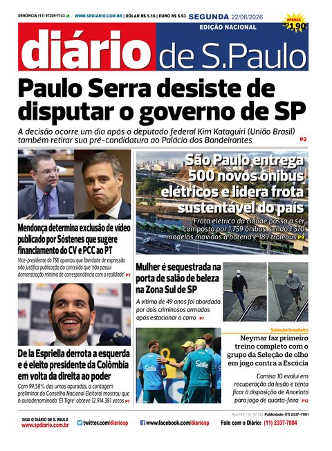 Capa Jornal Jornal Impresso – 22/06/2026