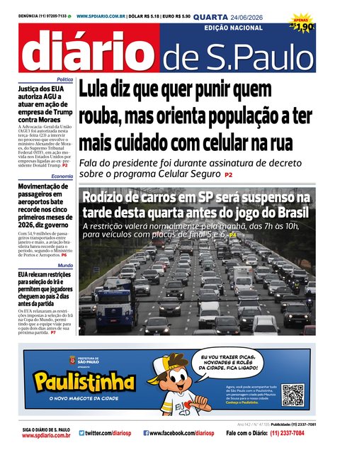 Capa Jornal Jornal Impresso – 24/06/2026