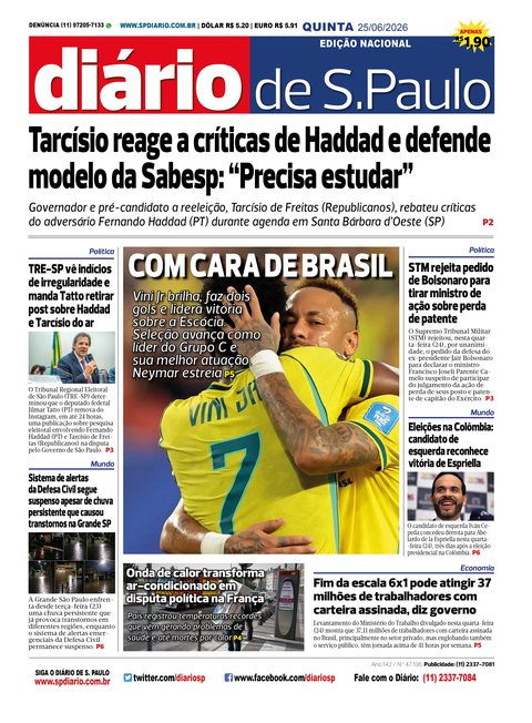 Capa Jornal Jornal Impresso – 25/06/2026