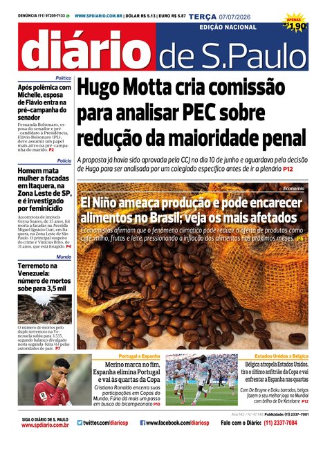 Capa Jornal Jornal Impresso - 07/07/2026