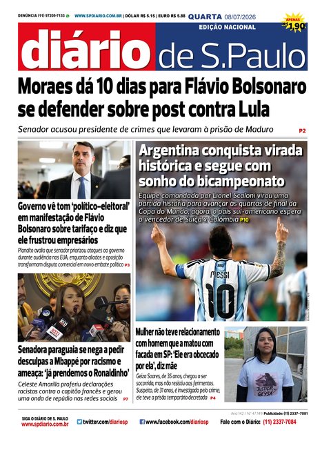 Capa Jornal Jornal Impresso - 08/07/2026