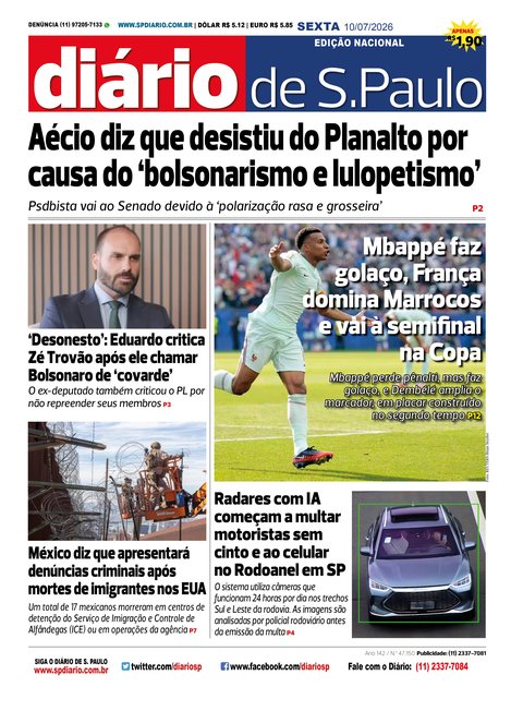 Capa Jornal Jornal Impresso - 10/07/2026
