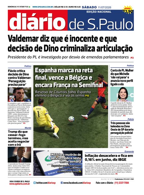 Capa Jornal Jornal Impresso - 11/07/2026