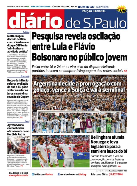 Capa Jornal Jornal Impresso - 12/07/2026