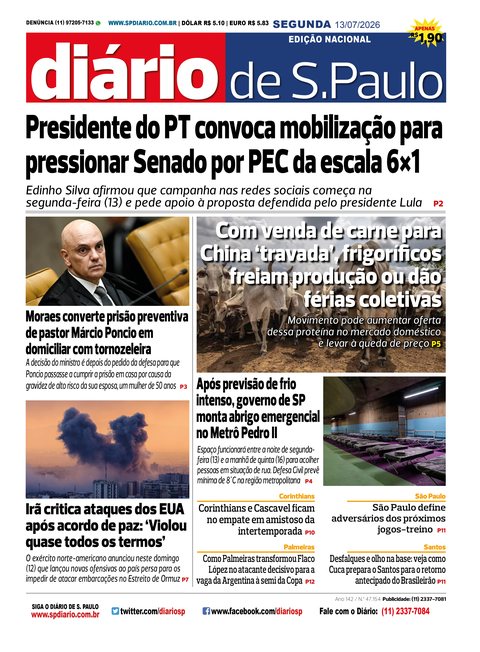 Capa Jornal Jornal Impresso - 13/07/2026