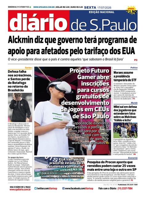 Capa Jornal Jornal Impresso - 17/07/2026