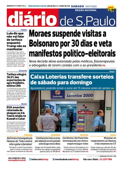 Capa Jornal Jornal Impresso - 18/07/2026