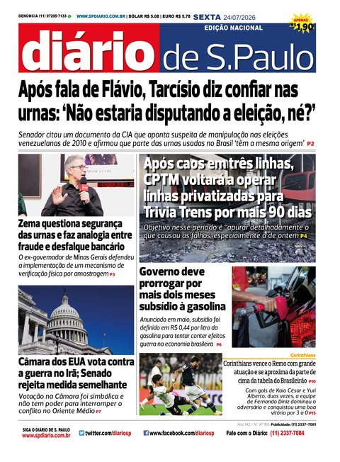 Capa Jornal Jornal Impresso - 24/07/2026
