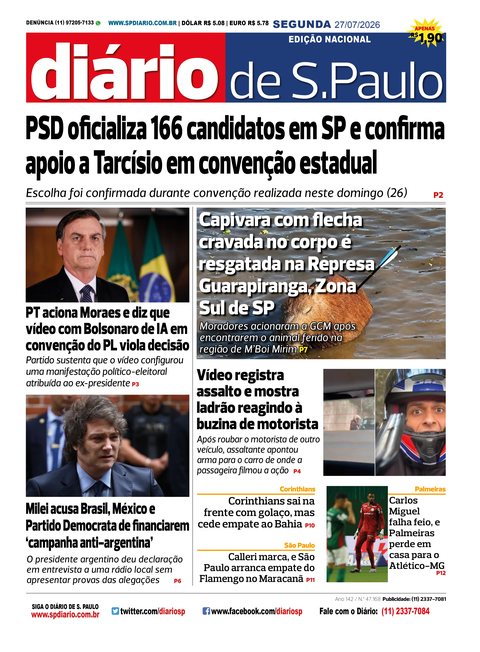 Capa Jornal Jornal Impresso - 27/07/2026