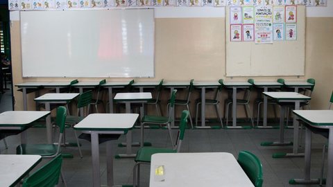 Sala de aula vazia - Reprodução: Agência Brasil / Rovena Rosa