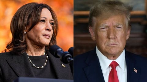 Kamala chama Trump de fascista e instável após afirmação de que "Hitler fez algumas coisas boas" - Imagem: Reprodução / Instagram / @kamalaharris / @realdonaldtrump