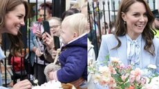 Kate Middleton atendou ao público com simpatia mesmo depois do acontecido - Imagem: reprodução Instagram @kate_middletonwardrobe
