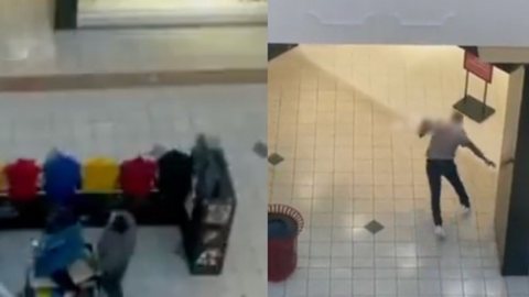 VÍDEO - ladrão furta shopping e se dá mal ao tentar fugir - Imagem: reprodução CM7 Brasil