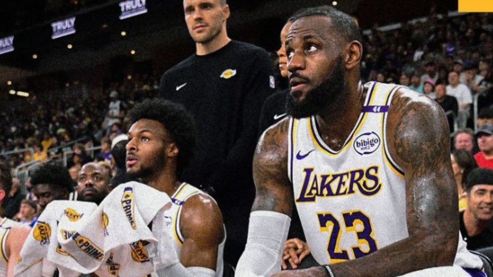 LeBron e Bronny James fazem história como a primeira dupla de pai e filho na NBA - Imagem: Reprodução / Instagram / @lakers