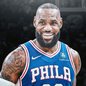 Aos 41 anos, astro tetracampeão chega à Filadélfia com a missão de liderar uma equipe formada por grandes nomes da NBA - Imagem: Reprodução