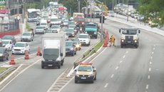 Prefeitura de SP conclui obra na Ponte do Limão e faz operação de liberação do tráfego na pista central da Marginal Tietê