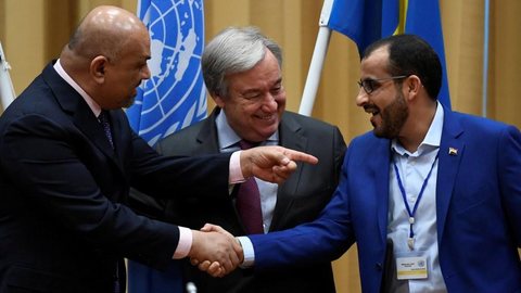 Forças em guerra no Iêmen concordam com cessar-fogo em Hodeida, após negociações de paz na Suécia