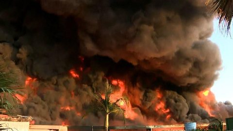 Incêndio atinge transportadora em Sumaré