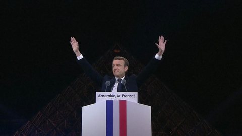 ‘França estará na 1ª fileira na luta contra o terrorismo’, diz Macron em discurso como presidente eleito
