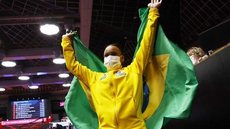 Rebeca Andrade celebra férias após medalhas no Mundial: “Ansiosa”