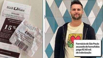 Farmácia de SP acusada de homofobia por chamar publicitário de ‘Gaylileu’ paga R$ 40 mil de indenização, e Justiça arquiva caso