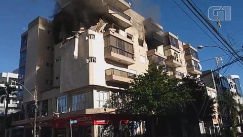 Incêndio atinge prédio e deixa feridos no Centro de Farroupilha