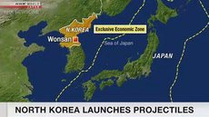 EUA e Coreia do Sul investigam disparo de projéteis norte-coreanos