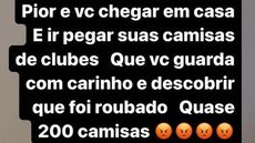 Paulo Miranda tem quase 200 camisas furtadas em condomínio de São Paulo