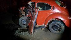 Motorista morre após Fusca ficar destruído em acidente em rodovia de Paulo de Faria