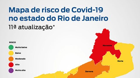 Covid-19: 75% da população do Rio estão em bandeira vermelha