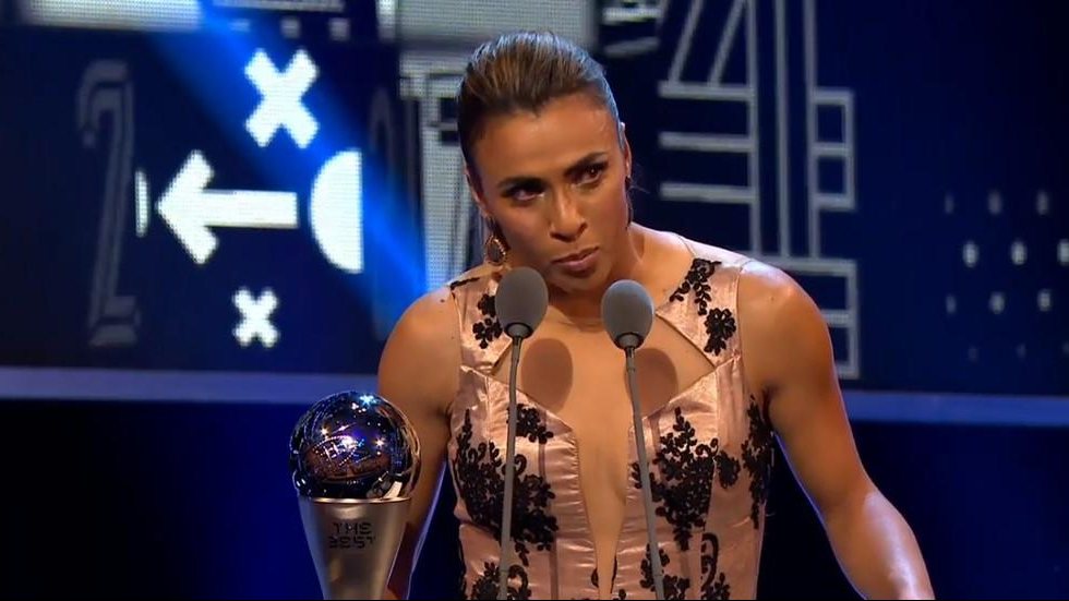 Fifa The Best: Marta é eleita melhor jogadora do mundo pela sexta vez