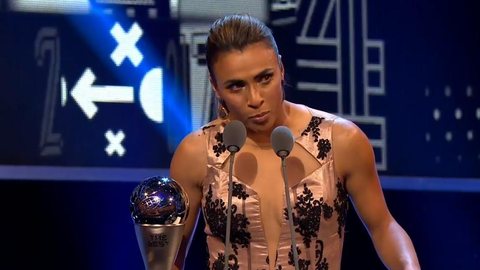 Fifa The Best: Marta é eleita melhor jogadora do mundo pela sexta vez