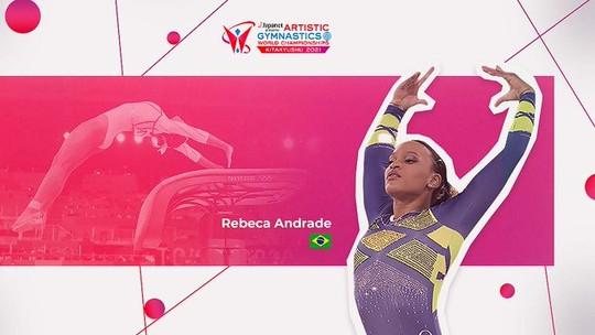 Rebeca Andrade assume posto de Simone Biles e é garota-propaganda do Mundial