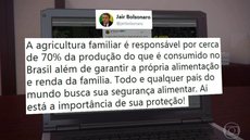 Bolsonaro recebe representantes do agronegócio e defende agricultura familiar