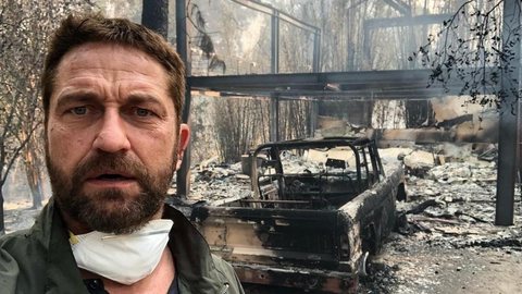 Gerard Butler tem casa destruída em incêndio na Califórnia