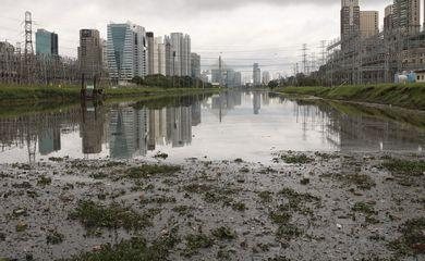 Rio Pinheiros é pulverizado com larvicida para conter mosquitos