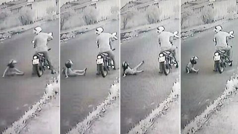 Padrasto agride menino de 4 anos com chute no peito no meio da rua em Sertãozinho, SP