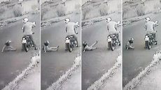 Padrasto agride menino de 4 anos com chute no peito no meio da rua em Sertãozinho, SP