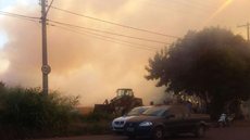 Ponto de apoio do bairro Jardim Atlântico pega fogo em Rio Preto