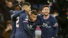 Mbappé e Messi marcam em goleada do PSG na Liga dos Campeões