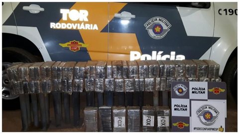 Polícia Rodoviária apreende quase 100 quilos de cocaína em rodovia de Ilha Solteira