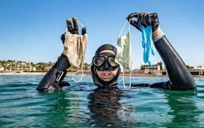 Nova poluição: máscaras e luvas são encontradas no mar da França