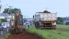Obra para alargamento de avenida começa a ser feita em Rio Preto