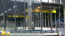 Estação São Paulo-Morumbi do Metrô opera em horário comercial no 1º dia útil de funcionamento