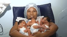 ‘Médica pediu para não me desesperar’, diz mãe de 3 filhas quando descobriu gestação de trigêmeas