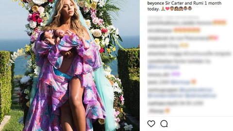 Beyoncé divulga 1ª foto com seus filhos gêmeos