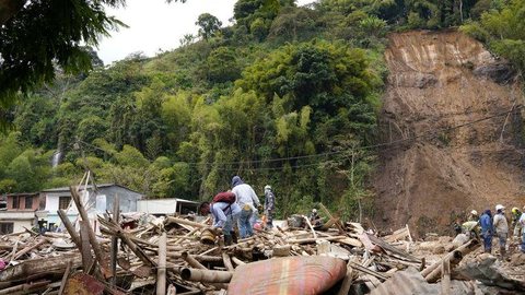 Deslizamento de terra deixa ao menos 14 mortos na Colômbia