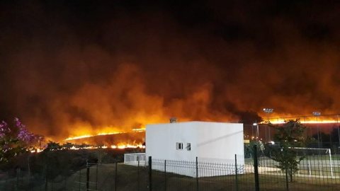 Incêndio atinge e destrói grande área de vegetação em Marília