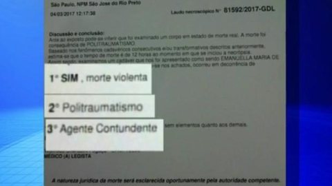 Mãe admite violência contra bebê morta em Rio Preto, diz polícia