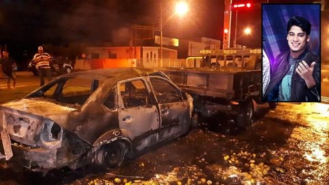 Cantor sertanejo é resgatado de carro em chamas após acidente no Interior de SP